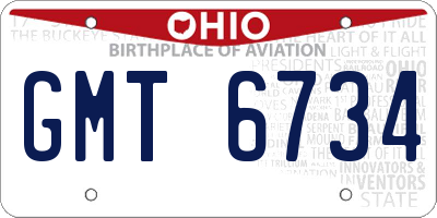 OH license plate GMT6734