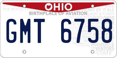OH license plate GMT6758