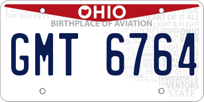 OH license plate GMT6764
