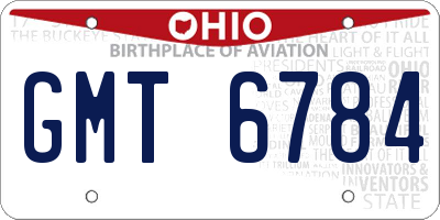 OH license plate GMT6784