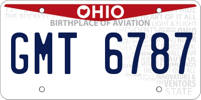 OH license plate GMT6787