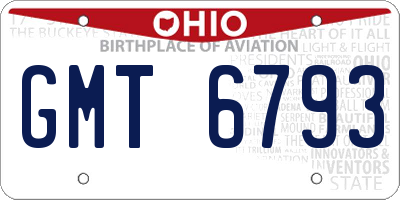OH license plate GMT6793