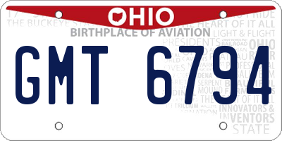 OH license plate GMT6794