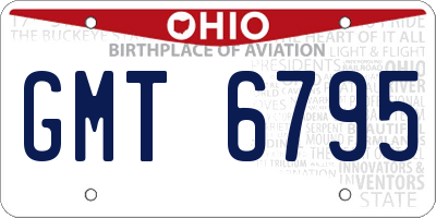 OH license plate GMT6795