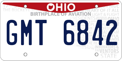 OH license plate GMT6842