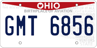 OH license plate GMT6856