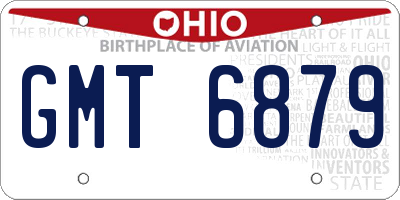 OH license plate GMT6879
