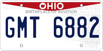 OH license plate GMT6882
