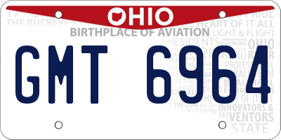 OH license plate GMT6964