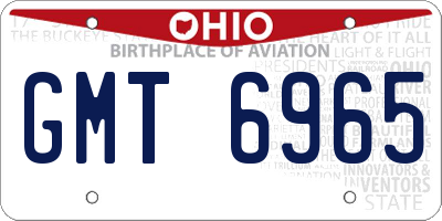 OH license plate GMT6965