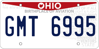 OH license plate GMT6995