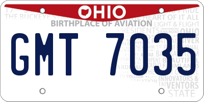 OH license plate GMT7035