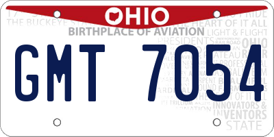 OH license plate GMT7054