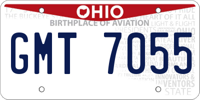 OH license plate GMT7055