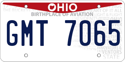OH license plate GMT7065