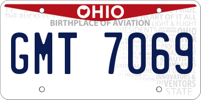 OH license plate GMT7069