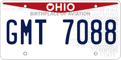 OH license plate GMT7088