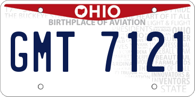 OH license plate GMT7121