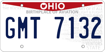 OH license plate GMT7132