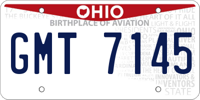 OH license plate GMT7145