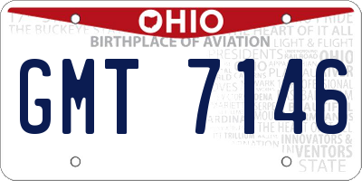 OH license plate GMT7146