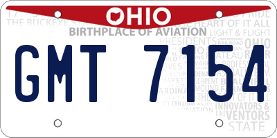 OH license plate GMT7154