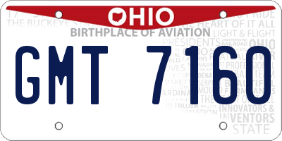 OH license plate GMT7160