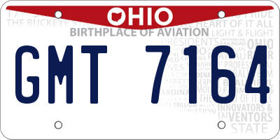 OH license plate GMT7164