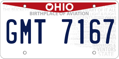 OH license plate GMT7167