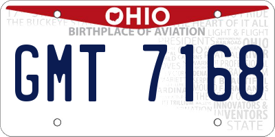 OH license plate GMT7168