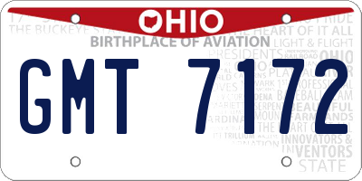 OH license plate GMT7172