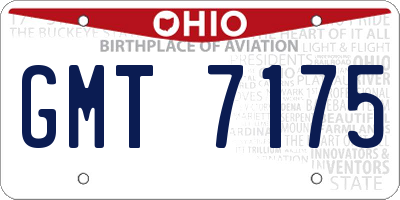 OH license plate GMT7175