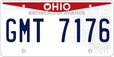 OH license plate GMT7176