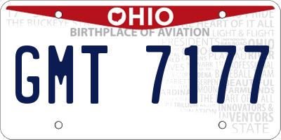 OH license plate GMT7177