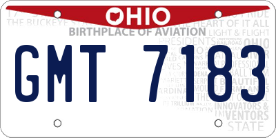 OH license plate GMT7183