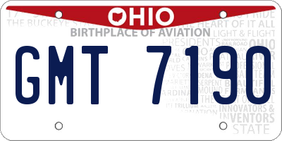 OH license plate GMT7190