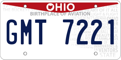 OH license plate GMT7221