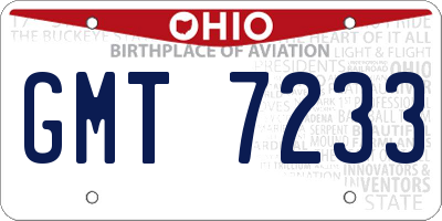 OH license plate GMT7233