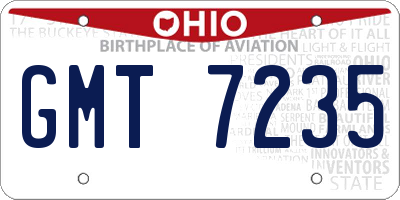 OH license plate GMT7235