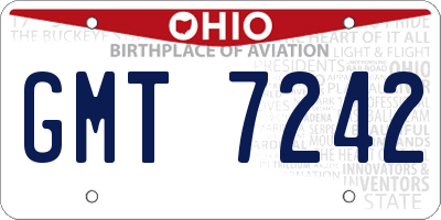 OH license plate GMT7242