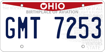 OH license plate GMT7253