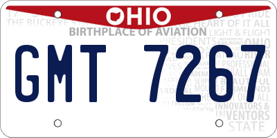 OH license plate GMT7267