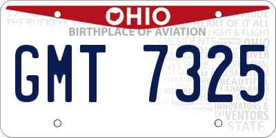 OH license plate GMT7325