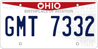 OH license plate GMT7332
