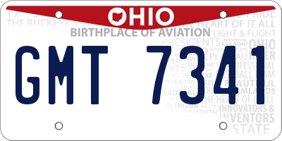 OH license plate GMT7341