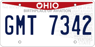 OH license plate GMT7342