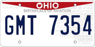 OH license plate GMT7354