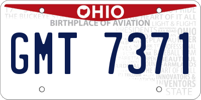OH license plate GMT7371