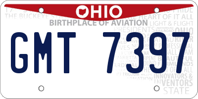 OH license plate GMT7397