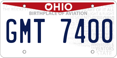 OH license plate GMT7400